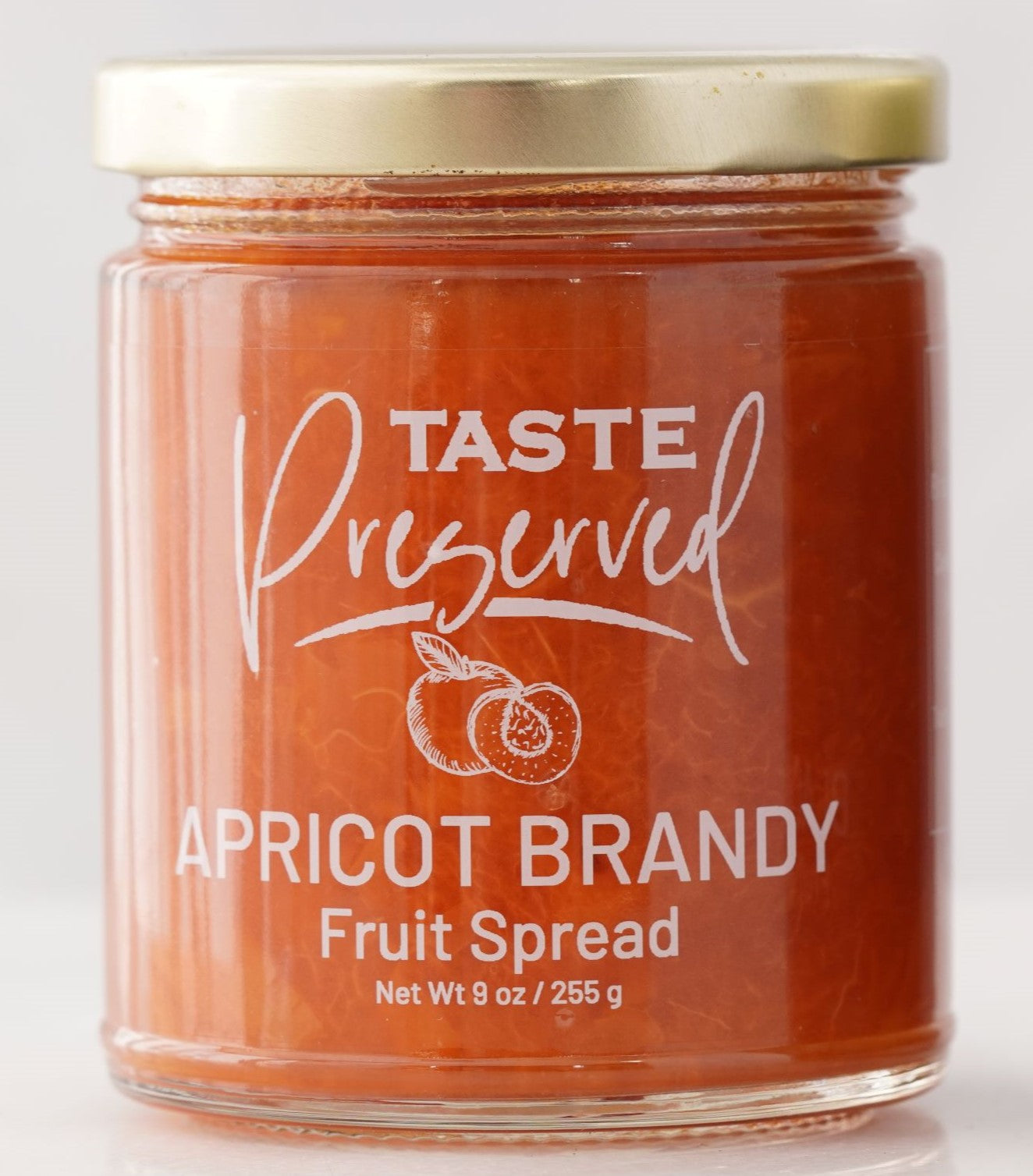Jar of Apricot Brandy from the front